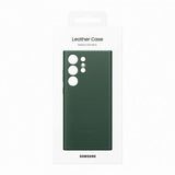 Samsung Original Galaxy S23 Ultra Deksel Leather Cover Grønn