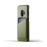 Mujjo Samsung Galaxy S9 Deksel Full Leather Wallet Case Olive Green