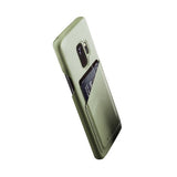 Mujjo Samsung Galaxy S9 Deksel Full Leather Wallet Case Olive Green