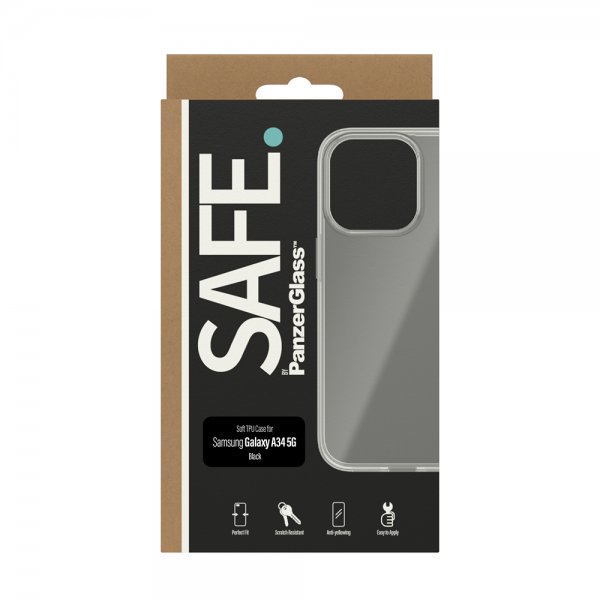 SAFE. by PanzerGlass Samsung Galaxy A34 5G Deksel Soft TPU Case Svart