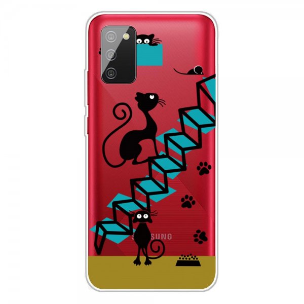 Samsung Galaxy A02s Deksel Motiv Katt Og Trapp