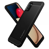 Spigen Samsung Galaxy A02s Deksel Rugged Armor Matte Black