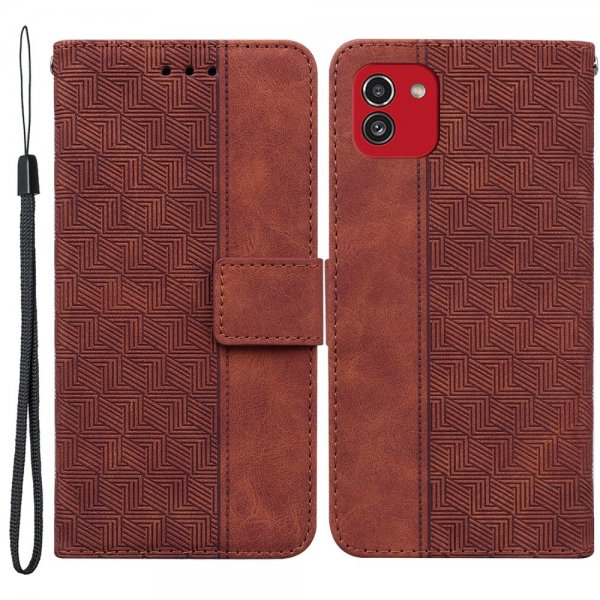 Samsung Galaxy A03 Etui Mønster Brun