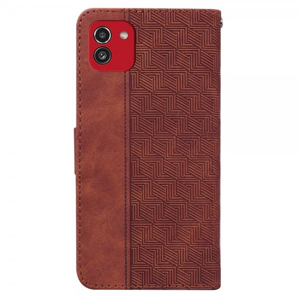 Samsung Galaxy A03 Etui Mønster Brun