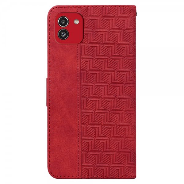 Samsung Galaxy A03 Etui Mønster Rød