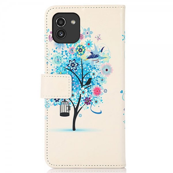 Samsung Galaxy A03 Etui Motiv Blått Tre