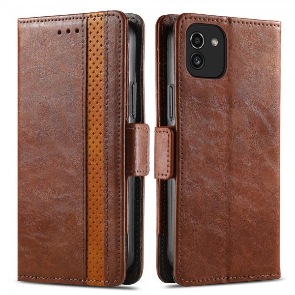 Samsung Galaxy A03 Etui Stripe Brun