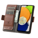 Samsung Galaxy A03 Etui Stripe Brun