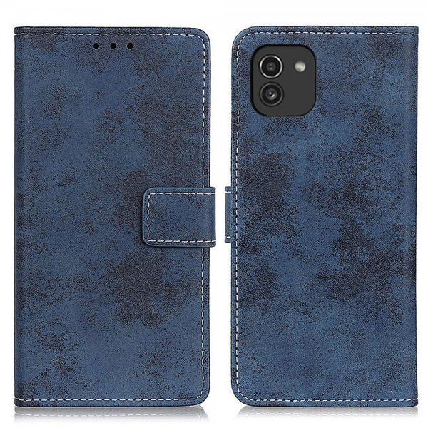 Samsung Galaxy A03 Etui Vintage Blå