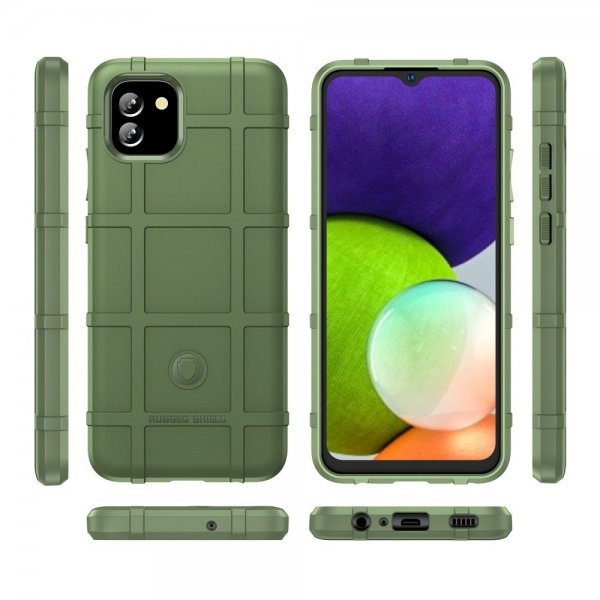 Samsung Galaxy A03 Deksel Rutemønster Grønn