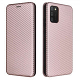 Samsung Galaxy A03s Etui Karbonfibertekstur Rosegull