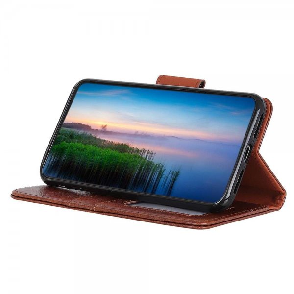 Samsung Galaxy A03s Etui Nappatekstur Brun