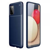 Samsung Galaxy A03s Deksel Karbonfibertekstur Blå