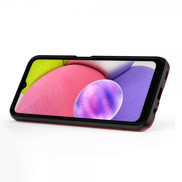 Samsung Galaxy A03s Deksel med Ringholder Rød