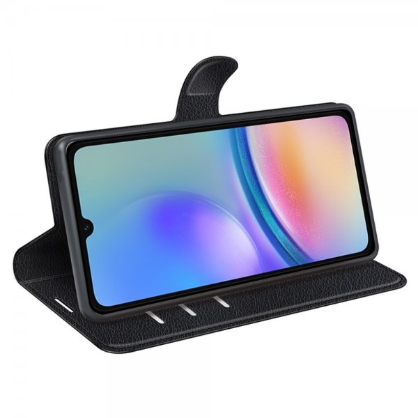 Samsung Galaxy A05s Etui Litchi Svart