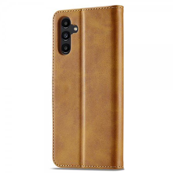 Lc.Imeeke Samsung Galaxy A05s Etui med Kortlomme stativfunksjon Lysebrun