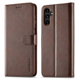 Lc.Imeeke Samsung Galaxy A05s Etui med Kortlomme stativfunksjon Mørkebrun