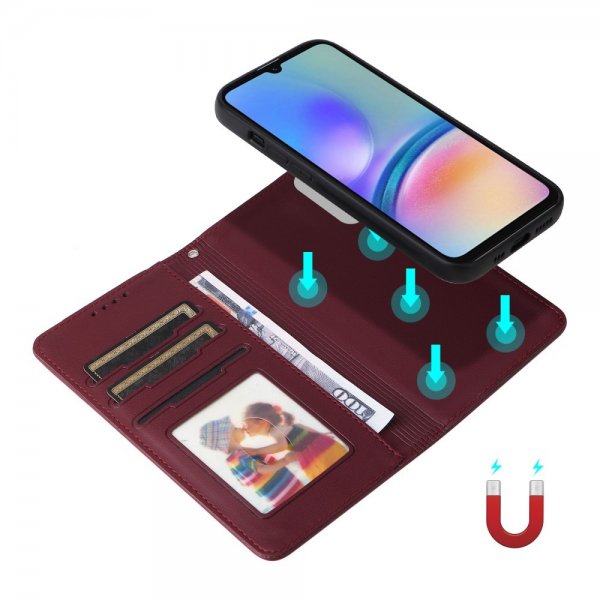 Betopnice Samsung Galaxy A05s Etui Avtagbart Deksel 005 Rød