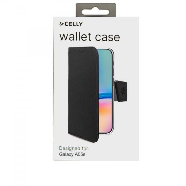 Celly Samsung Galaxy A05s Etui Wally Wallet Case Svart