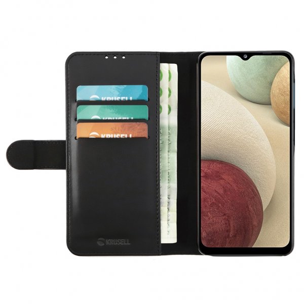 Krusell Samsung Galaxy A12 Etui PhoneWallet Svart