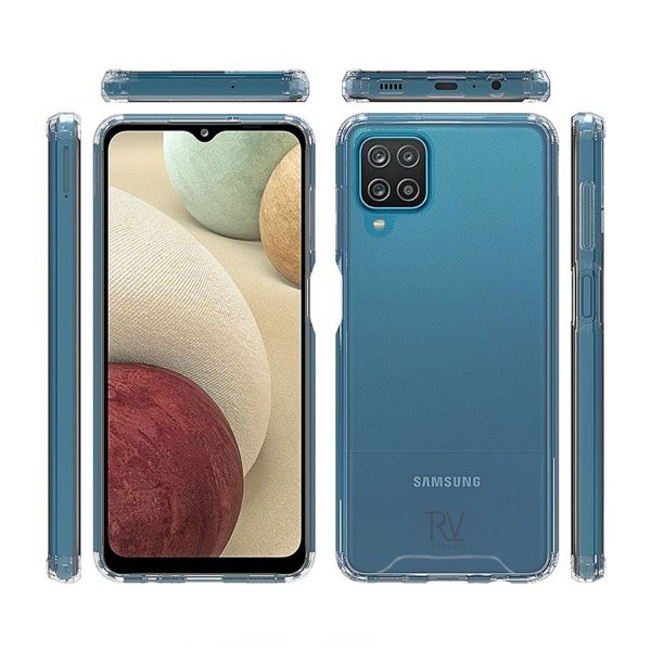 Rvelon Samsung Galaxy A12 Deksel Støtsikker Transparent