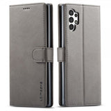 Lc.Imeeke Samsung Galaxy A13 4G Etui med Kortlomme stativfunksjon Grå