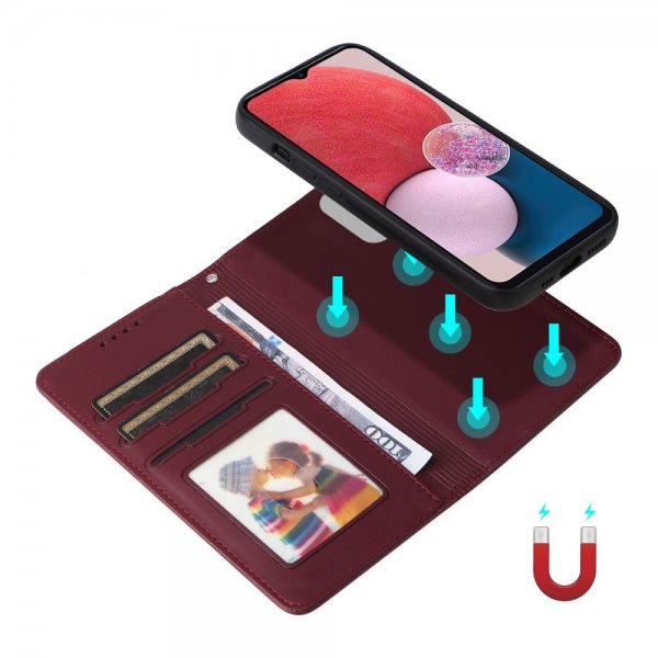 Betopnice Samsung Galaxy A13 4G Etui Avtagbart Deksel 005 Rød