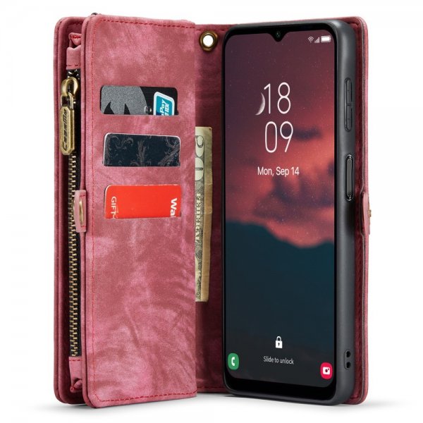 CaseMe Samsung Galaxy A14 Etui 008 Series Avtakbart Deksel Rød