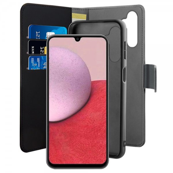 Puro Samsung Galaxy A14 Etui Wallet Detachable 2 in 1 Svart