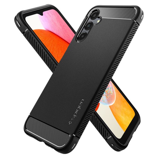 Spigen Samsung Galaxy A14 Deksel Rugged Armor Matte Black