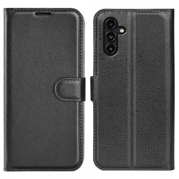 Samsung Galaxy A14 Etui Litchi Svart
