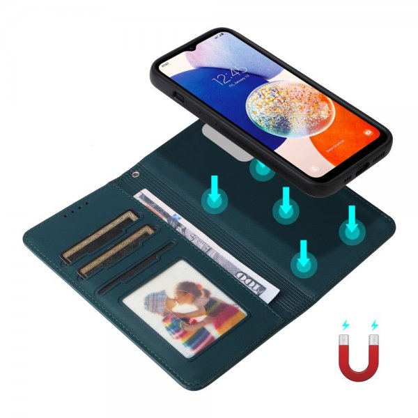 Betopnice Samsung Galaxy A14 Etui Avtagbart Deksel 005 Blå