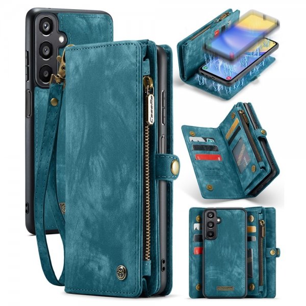 CaseMe Samsung Galaxy A15 Etui 008 Series Avtakbart Deksel Blå