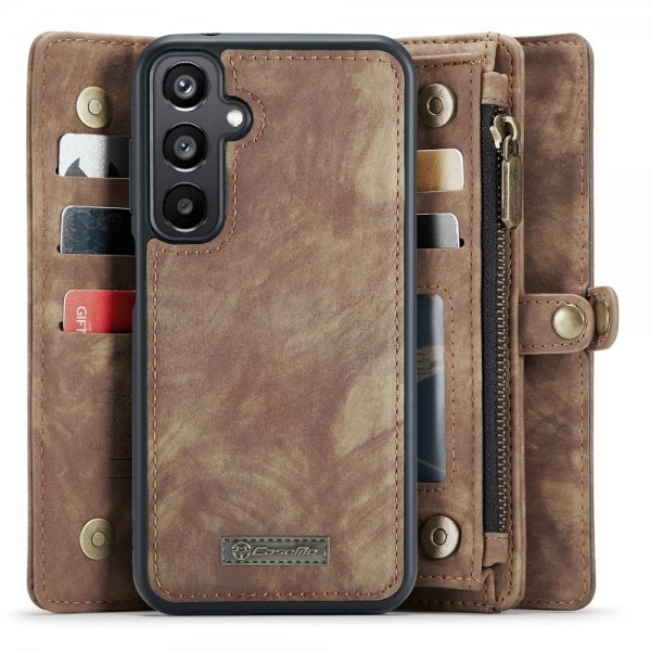 CaseMe Samsung Galaxy A15 Etui 008 Series Avtakbart Deksel Brun