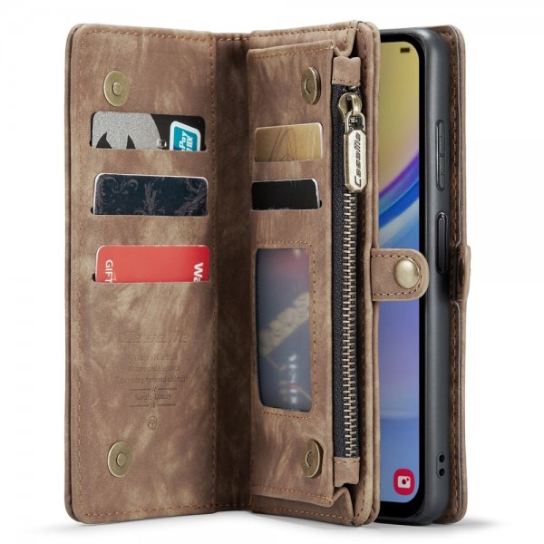 CaseMe Samsung Galaxy A15 Etui 008 Series Avtakbart Deksel Brun