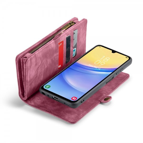 CaseMe Samsung Galaxy A15 Etui 008 Series Avtakbart Deksel Rød