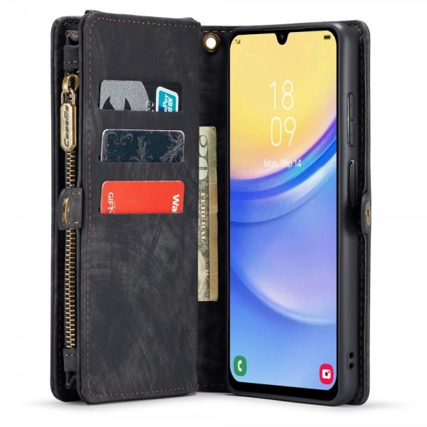 CaseMe Samsung Galaxy A15 Etui 008 Series Avtakbart Deksel Svart