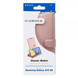 Vivanco Samsung Galaxy A15 Etui Classic Wallet Rosegull
