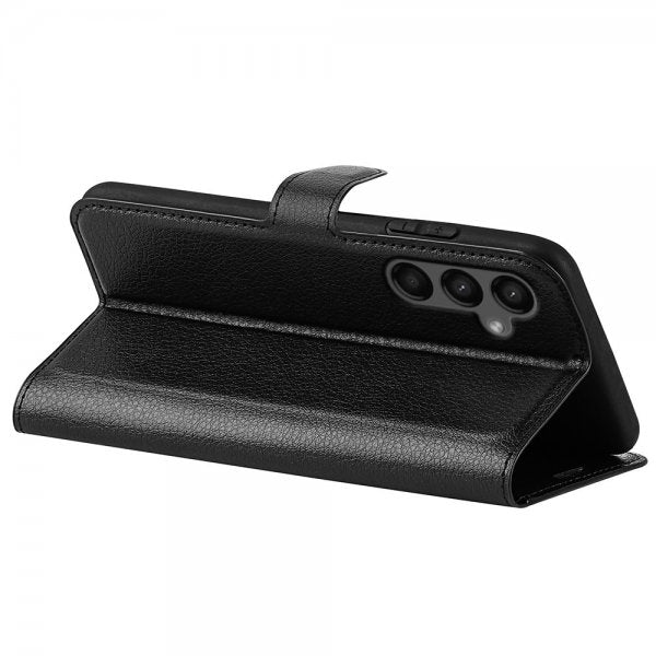 Samsung Galaxy A15 Etui Litchi Svart