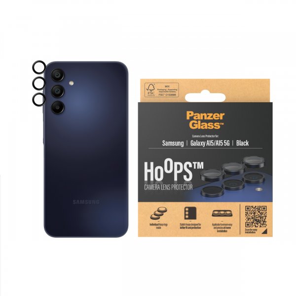 PanzerGlass Samsung Galaxy A15 Kamerabeskytter Hoops Svart