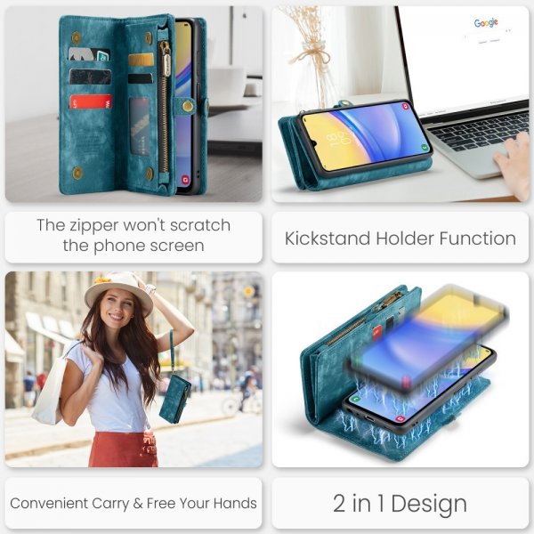 CaseMe Samsung Galaxy A16 Etui 008 Series Avtakbart Deksel Blå