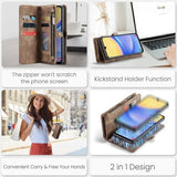 CaseMe Samsung Galaxy A16 Etui 008 Series Avtakbart Deksel Brun