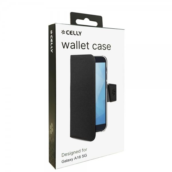 Celly Samsung Galaxy A16 Etui Wally Wallet Case Svart