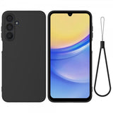 Samsung Galaxy A16 Deksel med Stropp Silikon Svart
