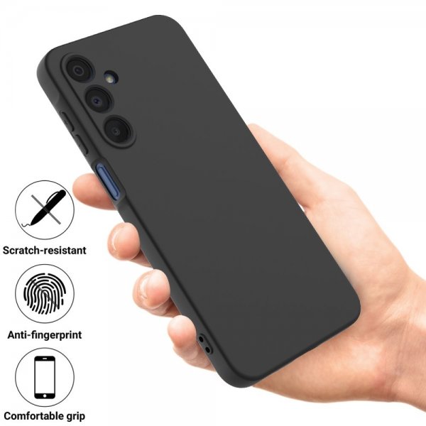 Samsung Galaxy A16 Deksel med Stropp Silikon Svart