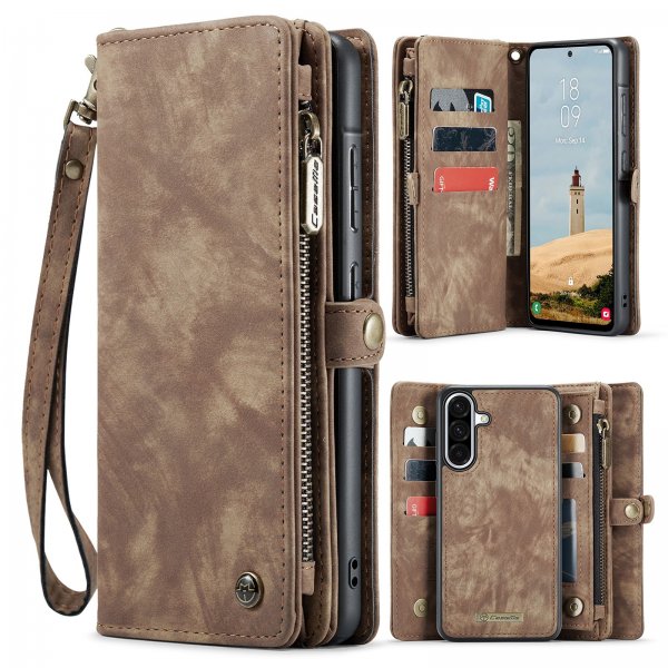 CaseMe Samsung Galaxy A17 Etui 008 Series Avtakbart Deksel Brun