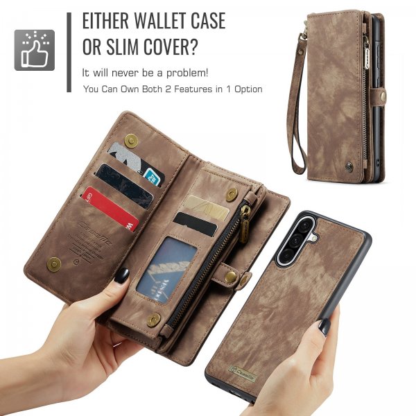 CaseMe Samsung Galaxy A17 Etui 008 Series Avtakbart Deksel Brun