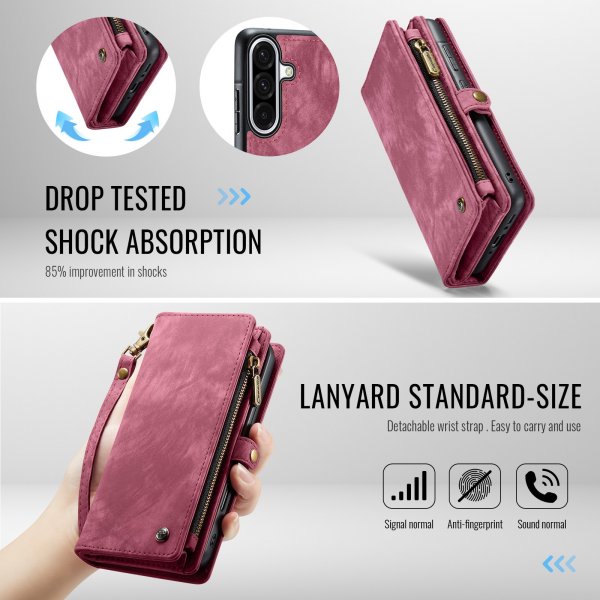 CaseMe Samsung Galaxy A17 Etui 008 Series Avtakbart Deksel Rød