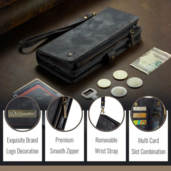 CaseMe Samsung Galaxy A17 Etui 008 Series Avtakbart Deksel Svart