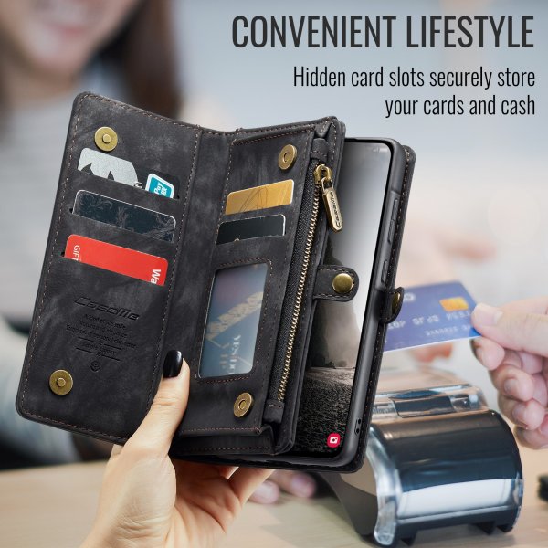 CaseMe Samsung Galaxy A17 Etui 008 Series Avtakbart Deksel Svart